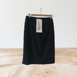 Joseph Ribkoff Textured Black Pencil Skirt